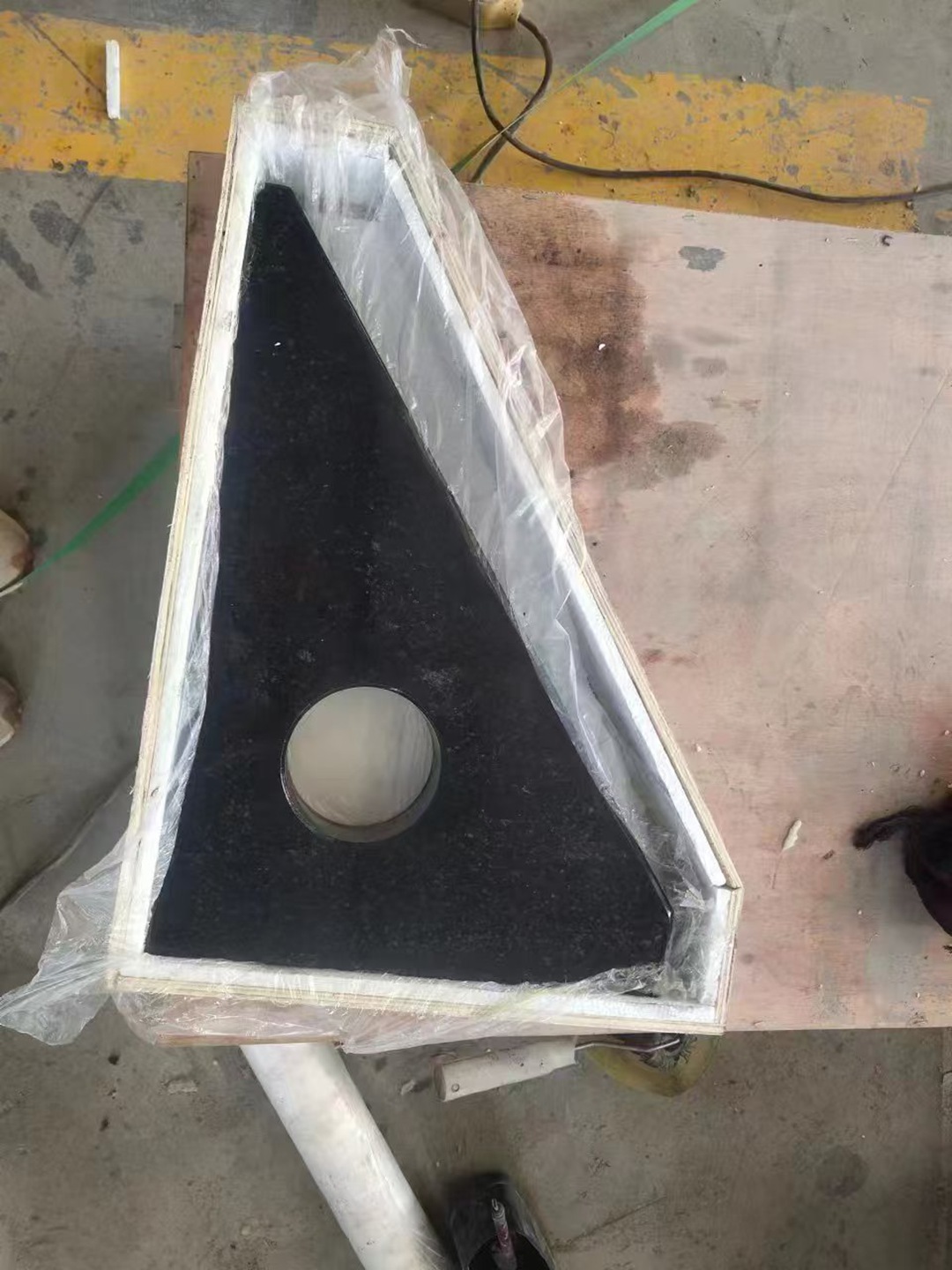 Marble square ruler