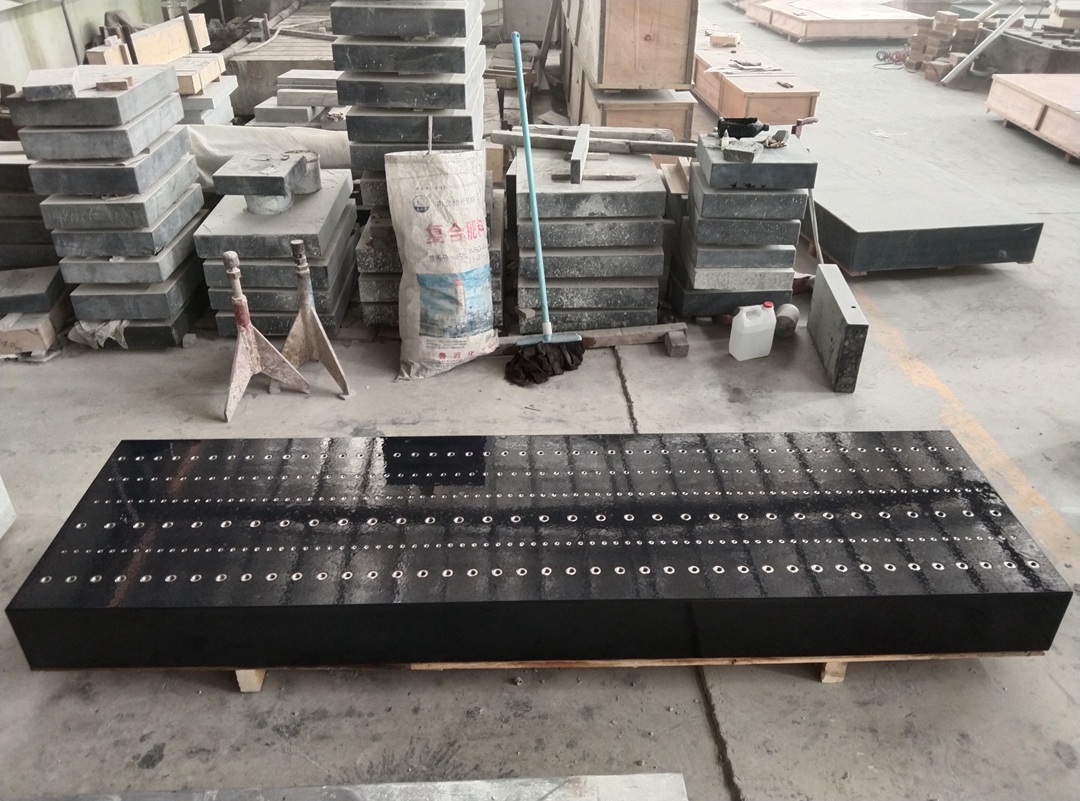 Granite mechanical component drilling platform