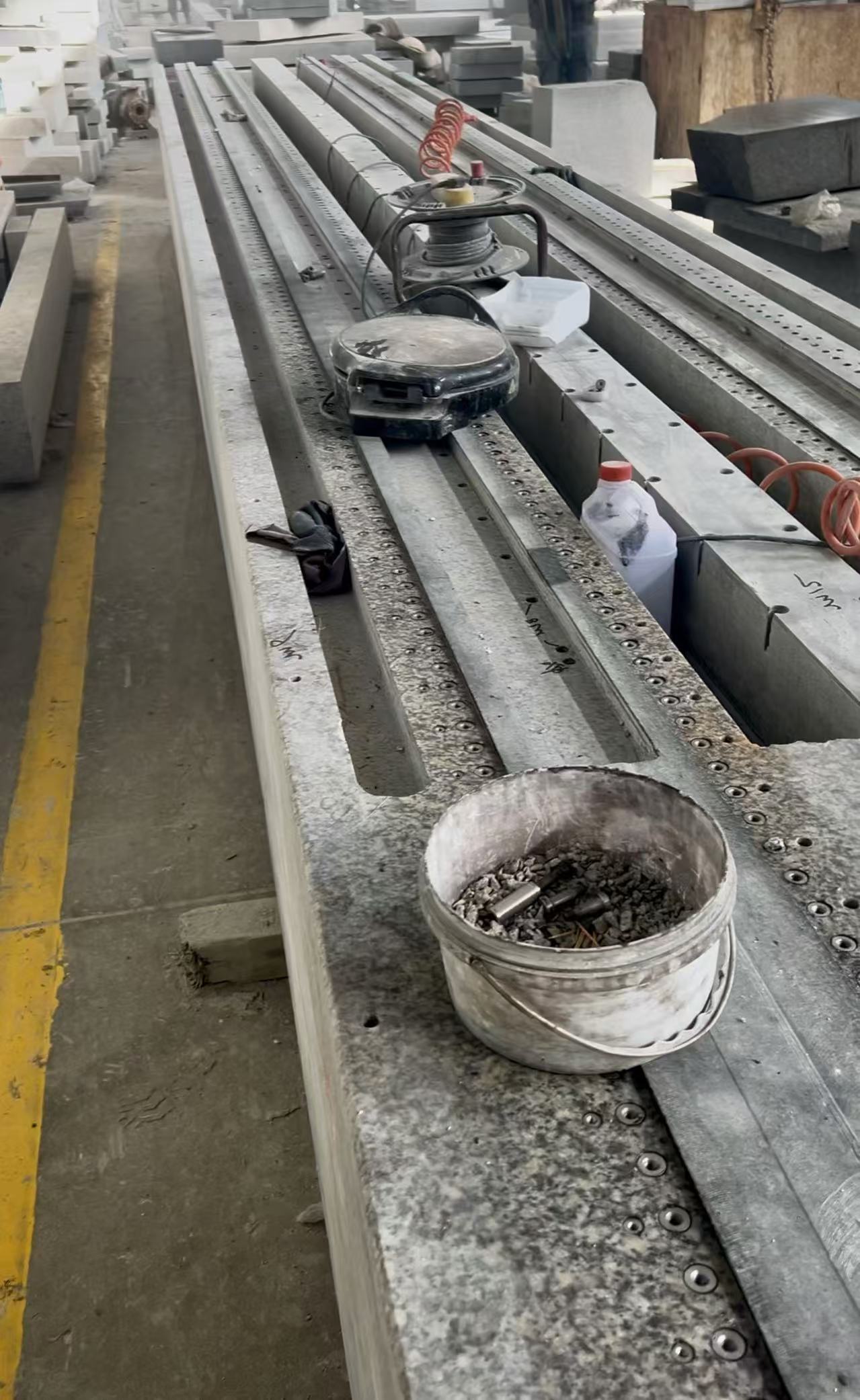 Marble granite machine tool components